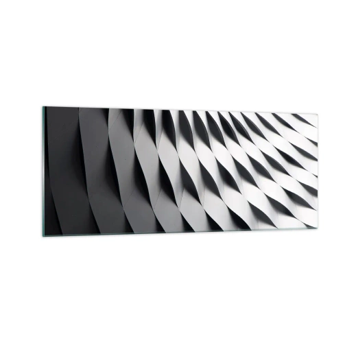 Billede på glas - På bølgernes overflade - 100x40 cm