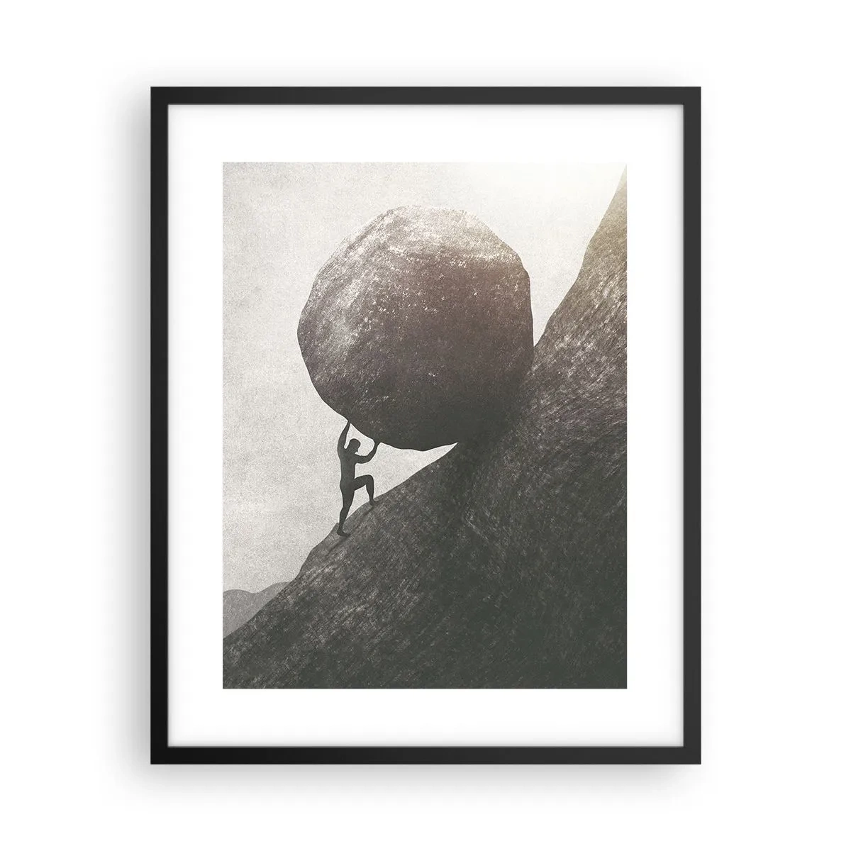 Plakat i sort ramme - Jeg tror mod al forventning - 40x50 cm