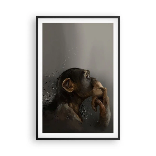 Plakat i sort ramme - Helt sikkert en tænker - 61x91 cm