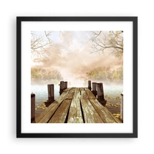 Plakat i sort ramme - Efterårets blide tristhed - 40x40 cm