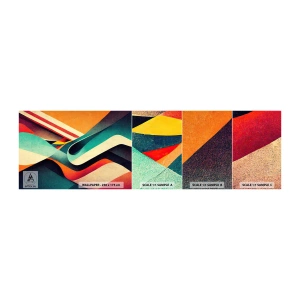 Prøve Fototapet Selvklæbende Deluxe Sticker - Intens komposition - Abstraktion, Stykke, Linjer - 100x30 cm