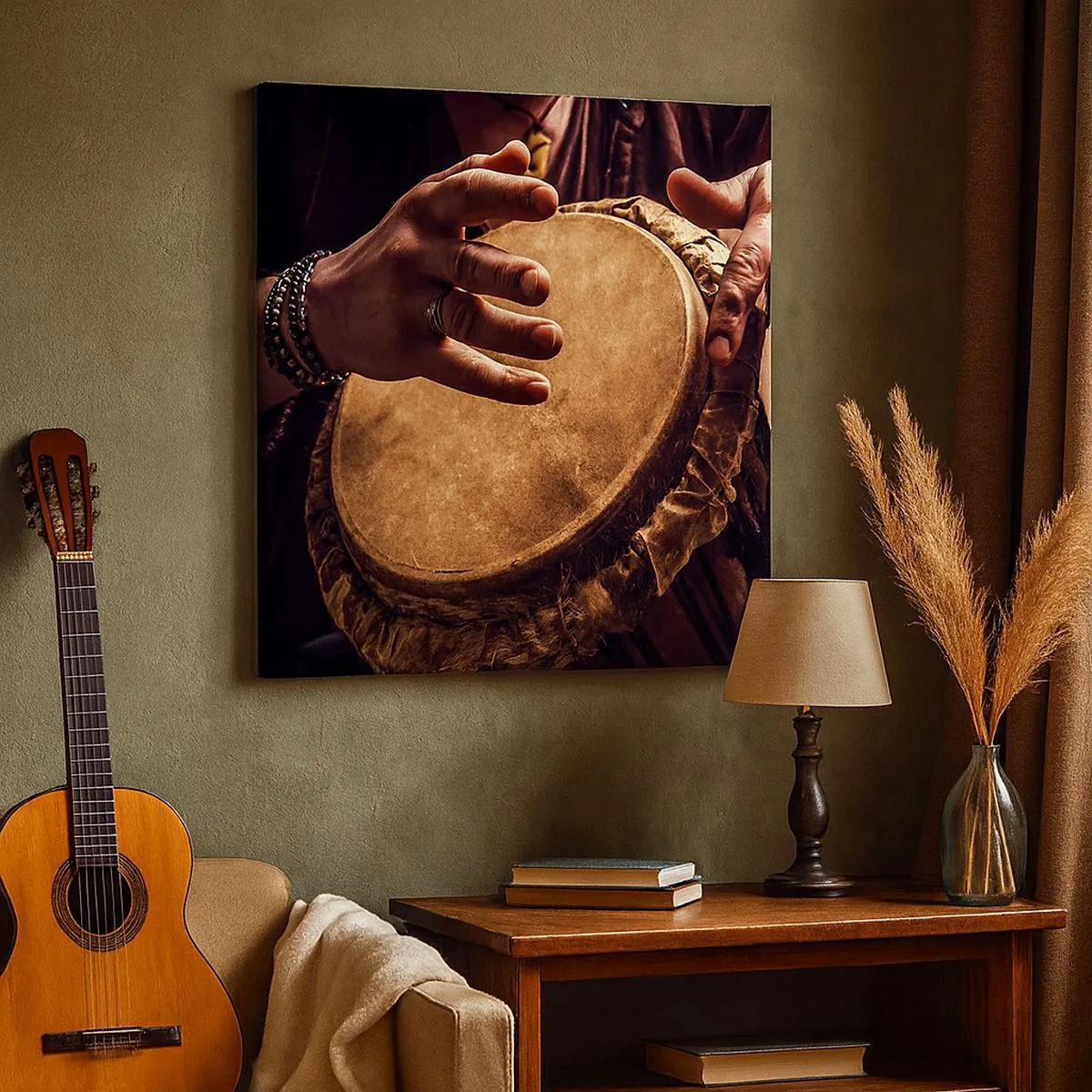 Lærredstryk - Billede på lærred - I hjertets rytme - 30x30 cm