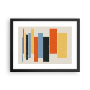 Plakat i sort ramme - Optagelse af musik - 40x30 cm
