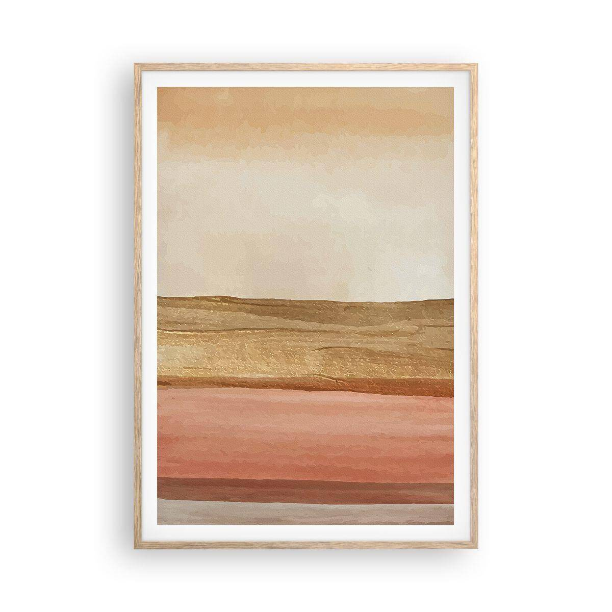 Plakat i ramme af lyst egetræ - Lodret sammensætning - 70x100 cm