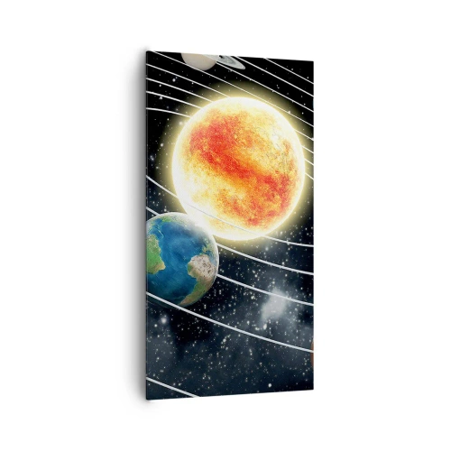 Lærredstryk - Billede på lærred - Kosmisk dans - 65x120 cm