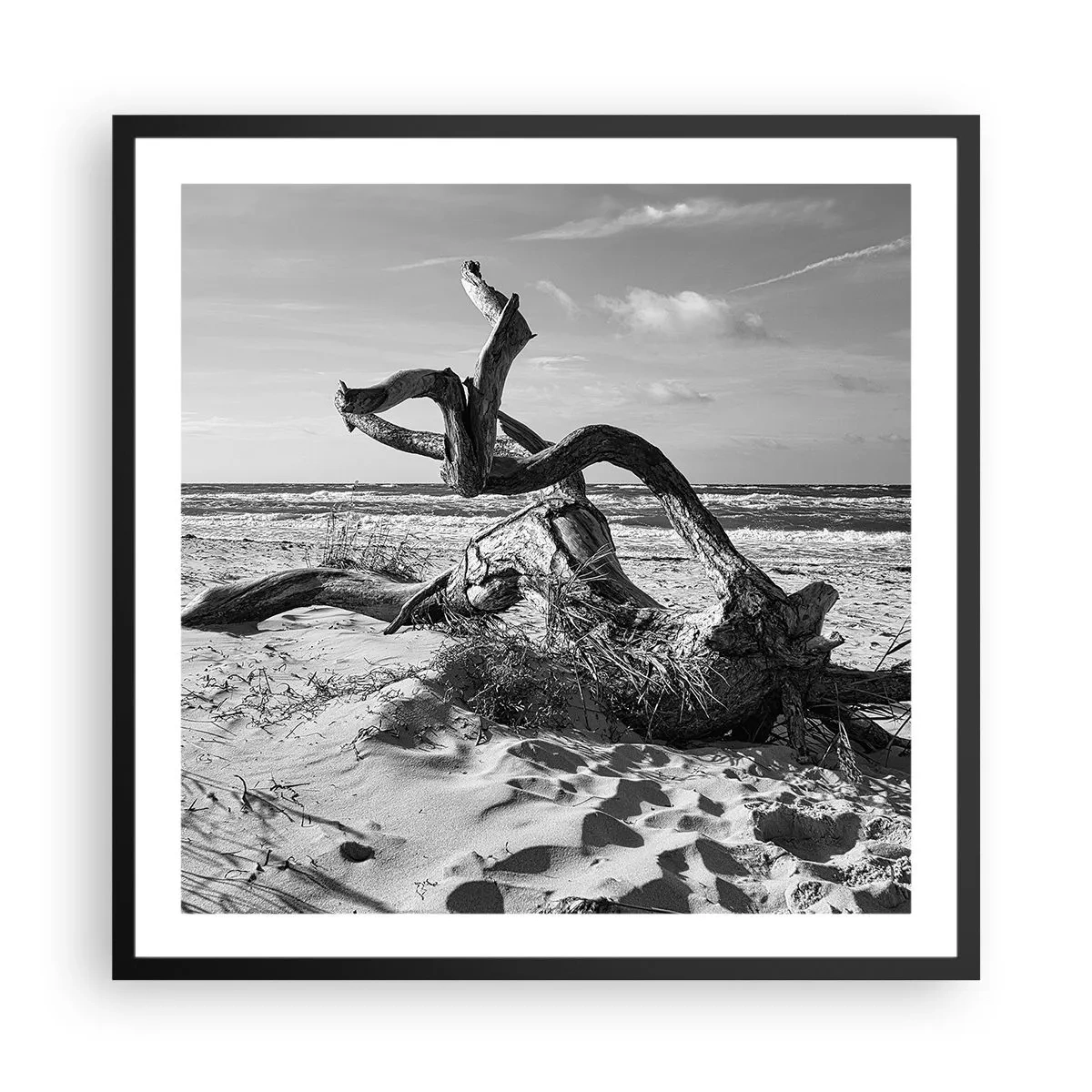 Plakat i sort ramme - Havets skulptur - 60x60 cm