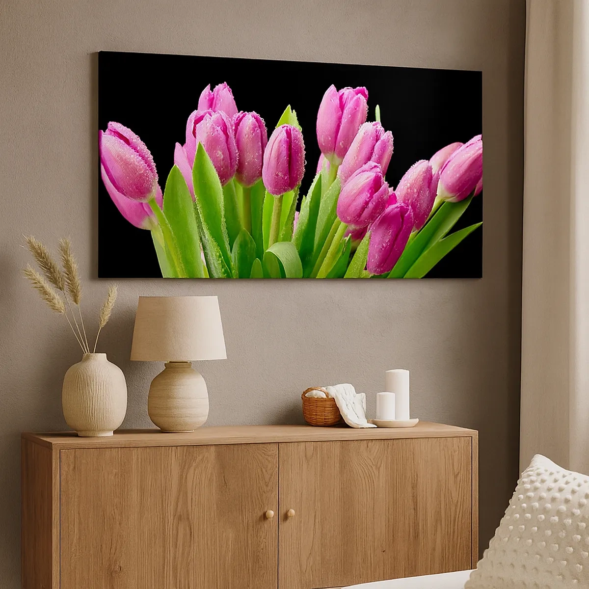 Lærredstryk - Billede på lærred - Forårets lilla glæde - 30x30 cm