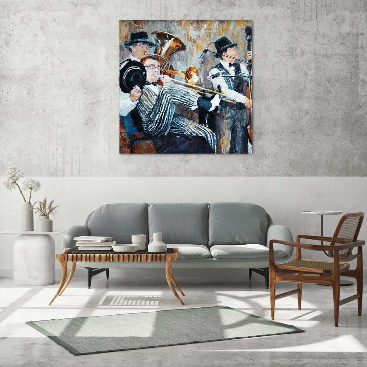 Billede på glas - Alt det jazz - 30x30 cm