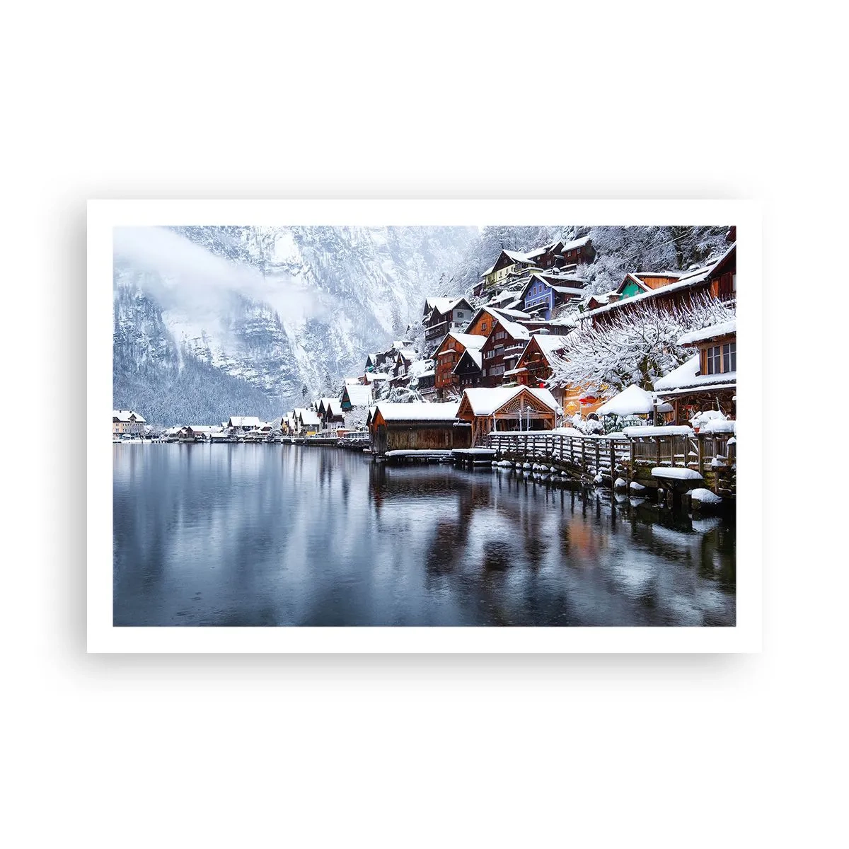 Plakat - I en vinterdekoration - 91x61 cm