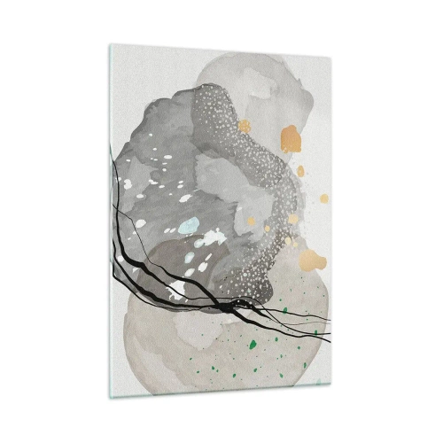 Billede på glas - Organisk komposition - 50x70 cm
