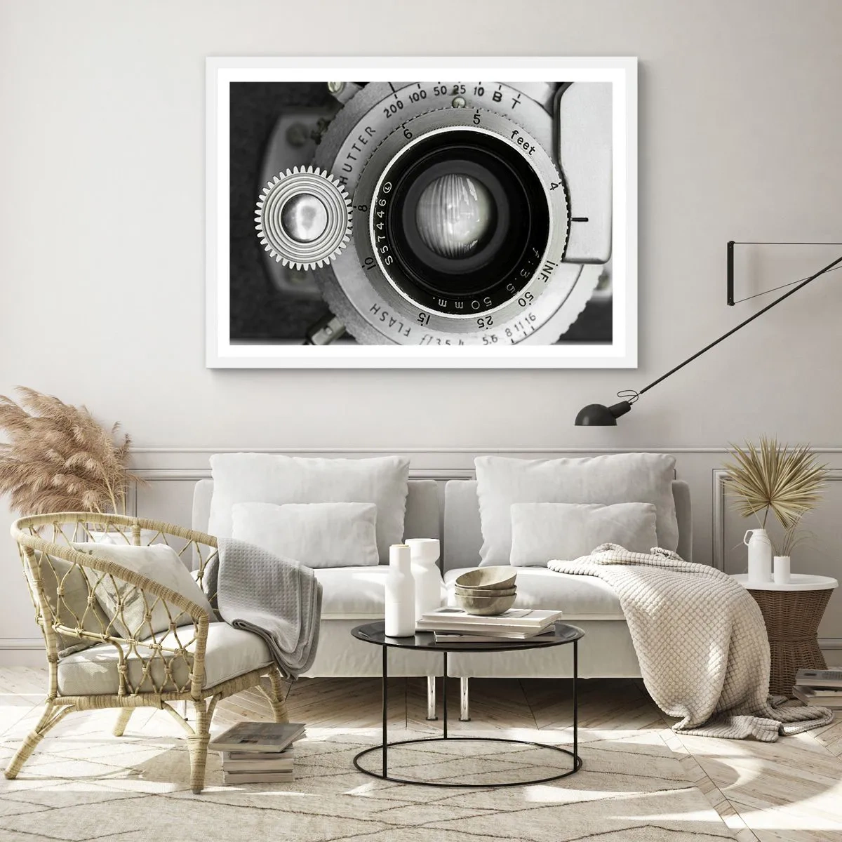 Plakat i hvid ramme - Historien om Hollywood - 50x40 cm