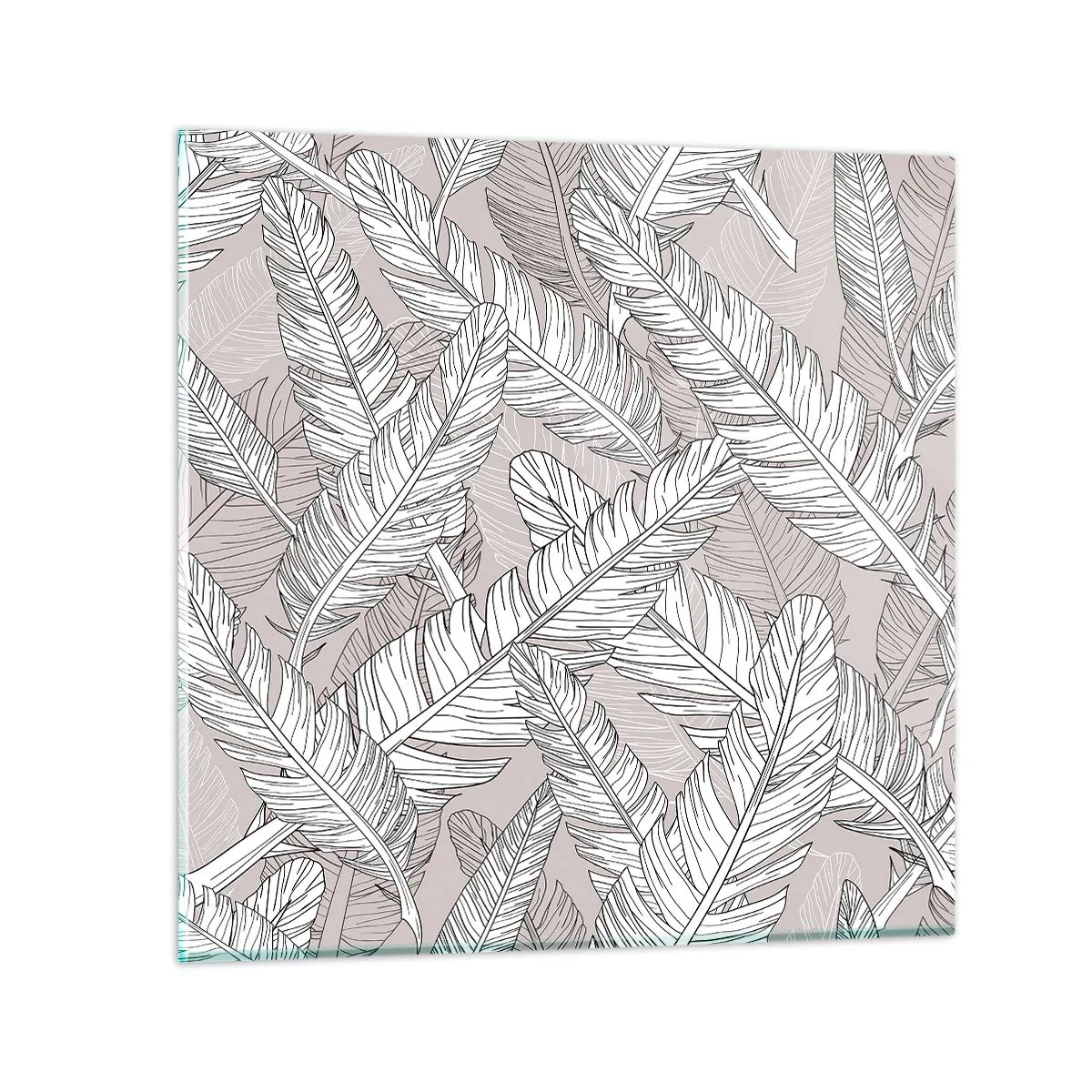 Billede på glas - Fjerlig uro - 30x30 cm