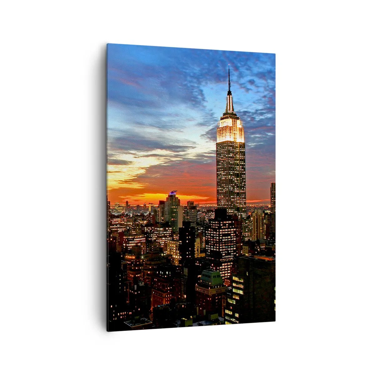 Lærredstryk - Billede på lærred - En lysende amerikansk nat - 80x120 cm