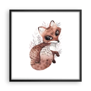 Plakat i sort ramme - Kun kærlighed - 50x50 cm