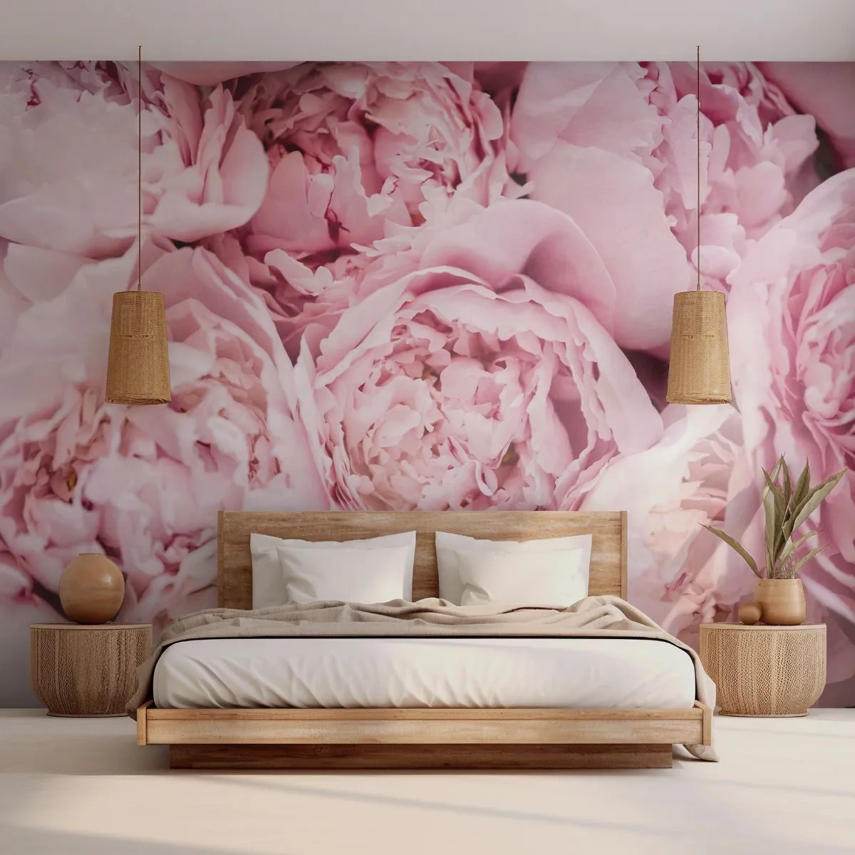 Fototapet Selvklæbende Deluxe Sticker - Hyggeligt og velduftende - Pæon, Blomster, Buket blomster - 250x175 cm
