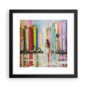 Plakat i sort ramme - Følg mig - 30x30 cm