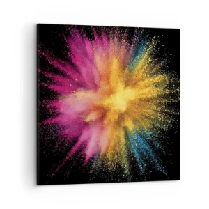 Lærredstryk - Billede på lærred - Farvernes fødsel  - 50x50 cm