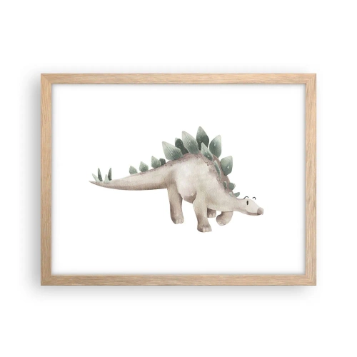 Plakat i ramme af lyst egetræ - Din ven - 40x30 cm