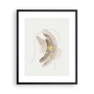 Plakat i sort ramme - Mødt i rummet - 40x50 cm