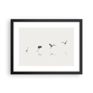 Plakat i sort ramme - Fire enkle trin - 40x30 cm