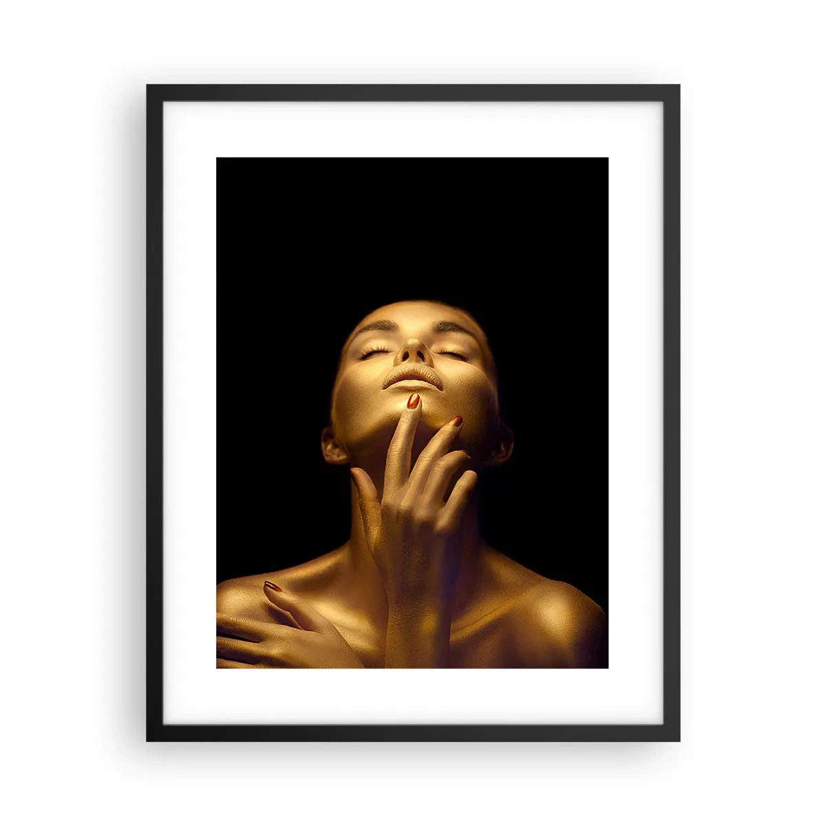 Plakat i sort ramme - Som gylden silke - 40x50 cm