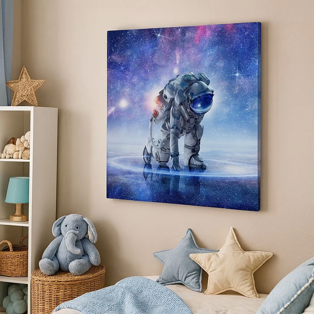 Lærredstryk - Billede på lærred - Den stjerneklare himmel over mig - 30x30 cm