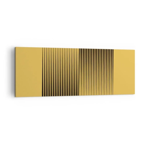 Lærredstryk - Billede på lærred - Modsætningernes kvadrat - 140x50 cm