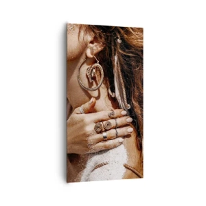 Lærredstryk - Billede på lærred - Dronning af den vilde strand - 65x120 cm