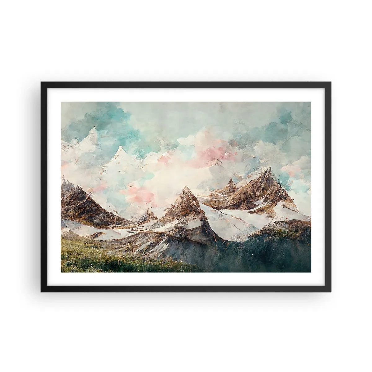 Plakat i sort ramme - Stenede knive - 70x50 cm
