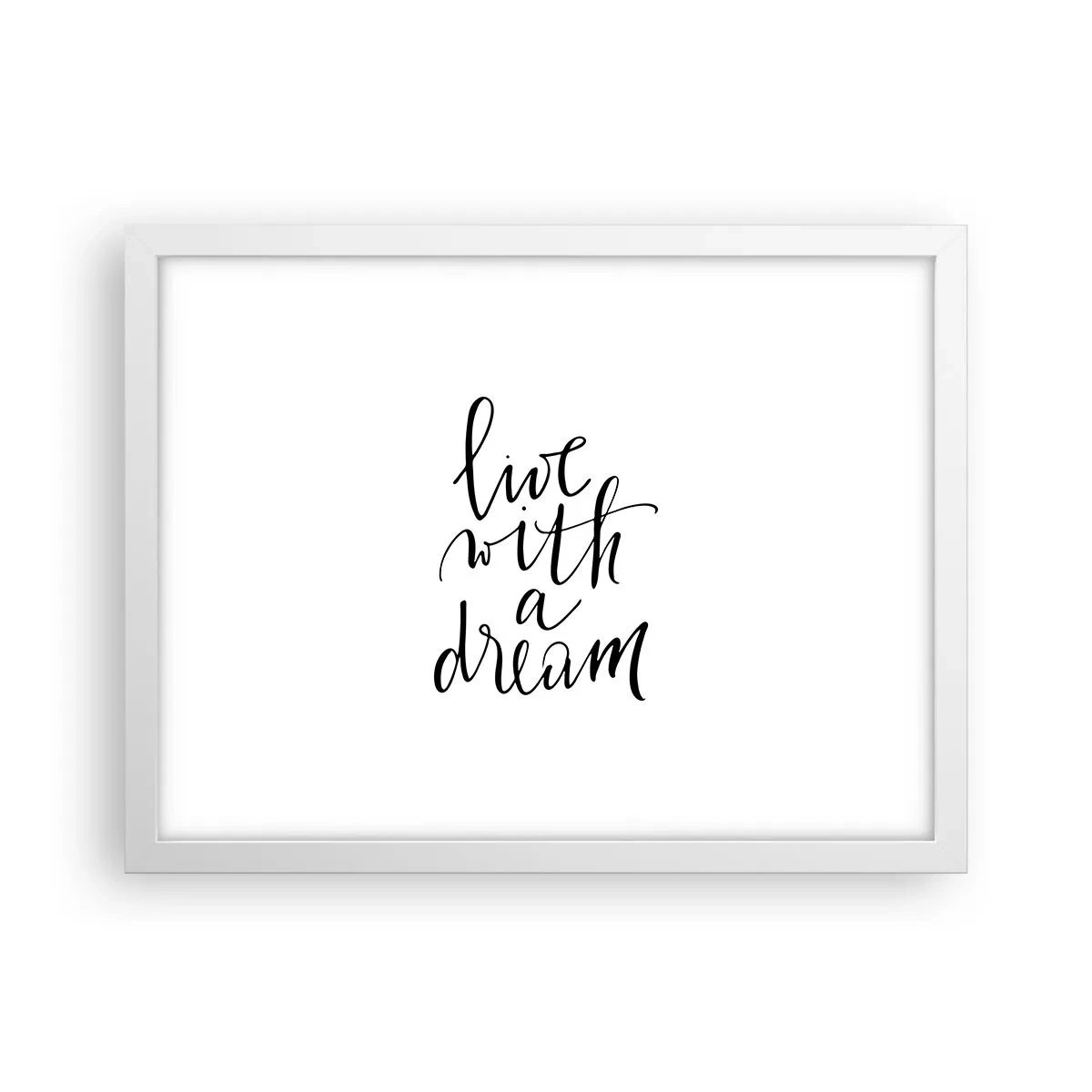 Plakat i hvid ramme - Of course - 40x30 cm