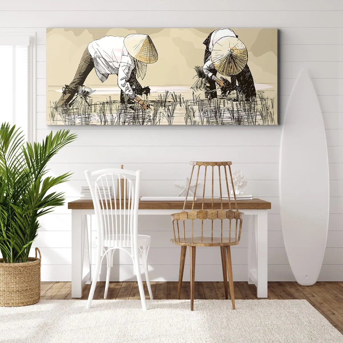 Lærredstryk - Billede på lærred - God høst - 140x50 cm