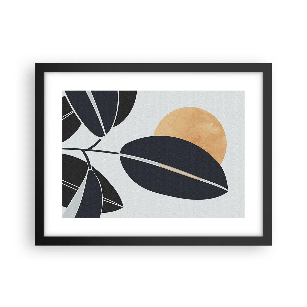 Plakat i sort ramme - En dag med varm sommer - 40x30 cm