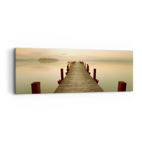 Lærredstryk - Billede på lærred - Før daggry, daggry, lys - 90x30 cm