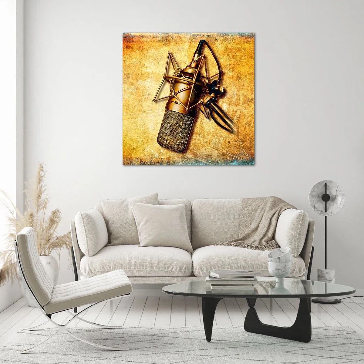 Billede på glas - Radioens gyldne år - 60x60 cm