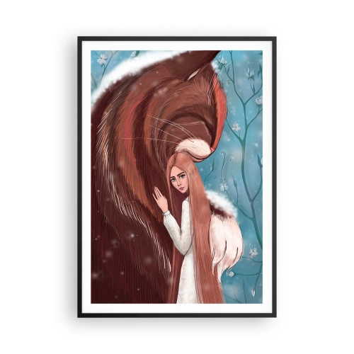 Plakat i sort ramme - Velkommen til et eventyr - 70x100 cm