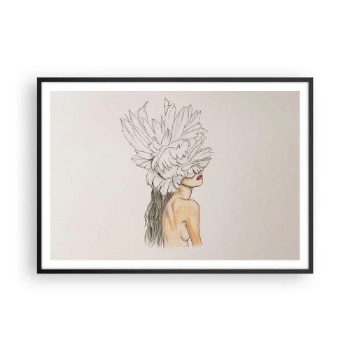 Plakat i sort ramme - Skønhed kronet - 100x70 cm