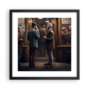 Plakat i sort ramme - Et godt øjeblik på dagen - 40x40 cm