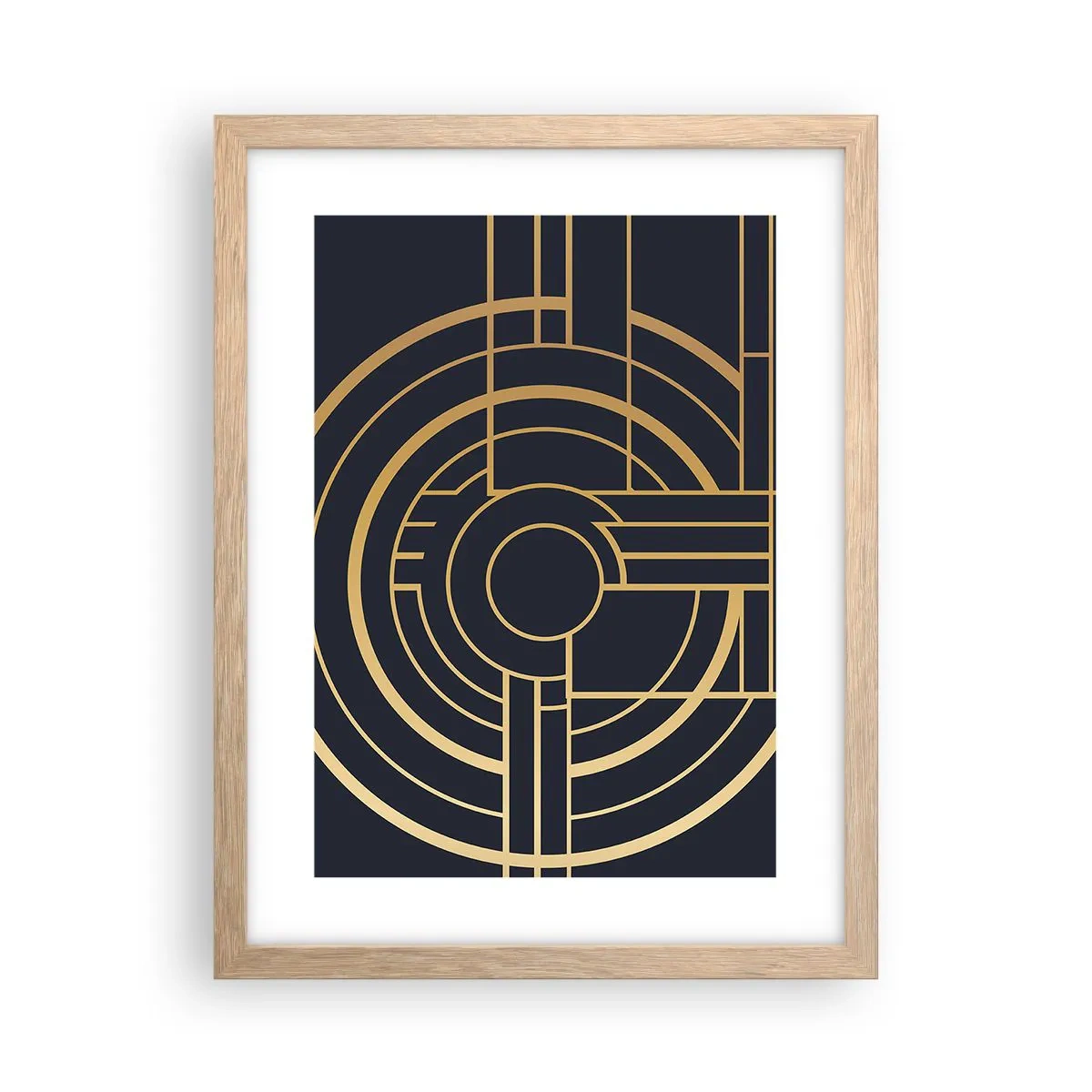 Plakat i ramme af lyst egetræ - At vende tingene på hovedet - 30x40 cm