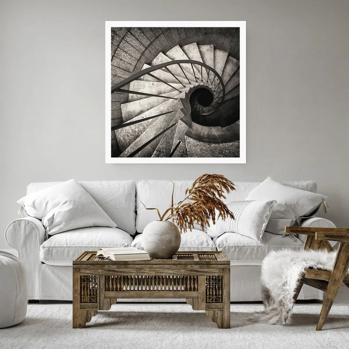 Plakat - Op ad trapperne, ned ad trapperne - 30x30 cm