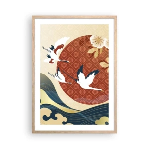 Plakat i ramme af lyst egetræ - Kompatibel manglende overensstemmelse - 50x70 cm