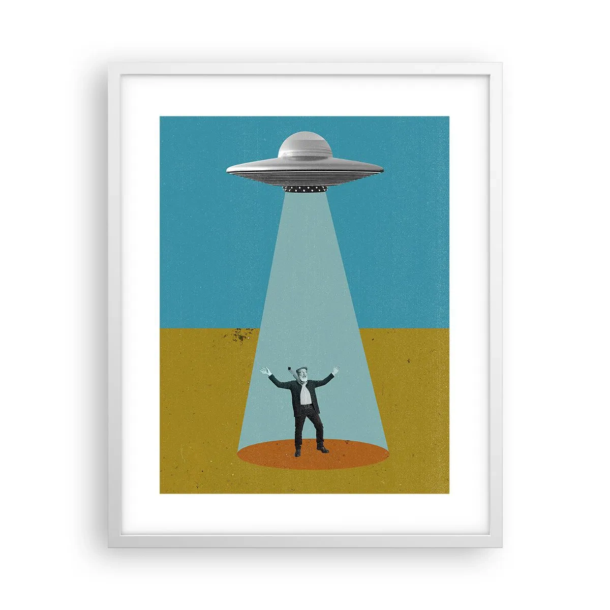 Plakat i hvid ramme - Et tæt møde - 40x50 cm