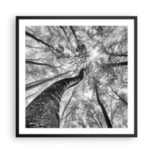 Plakat i sort ramme - Kapløb mod lyset - 60x60 cm