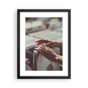 Plakat i sort ramme - På jagt efter følelser - 30x40 cm