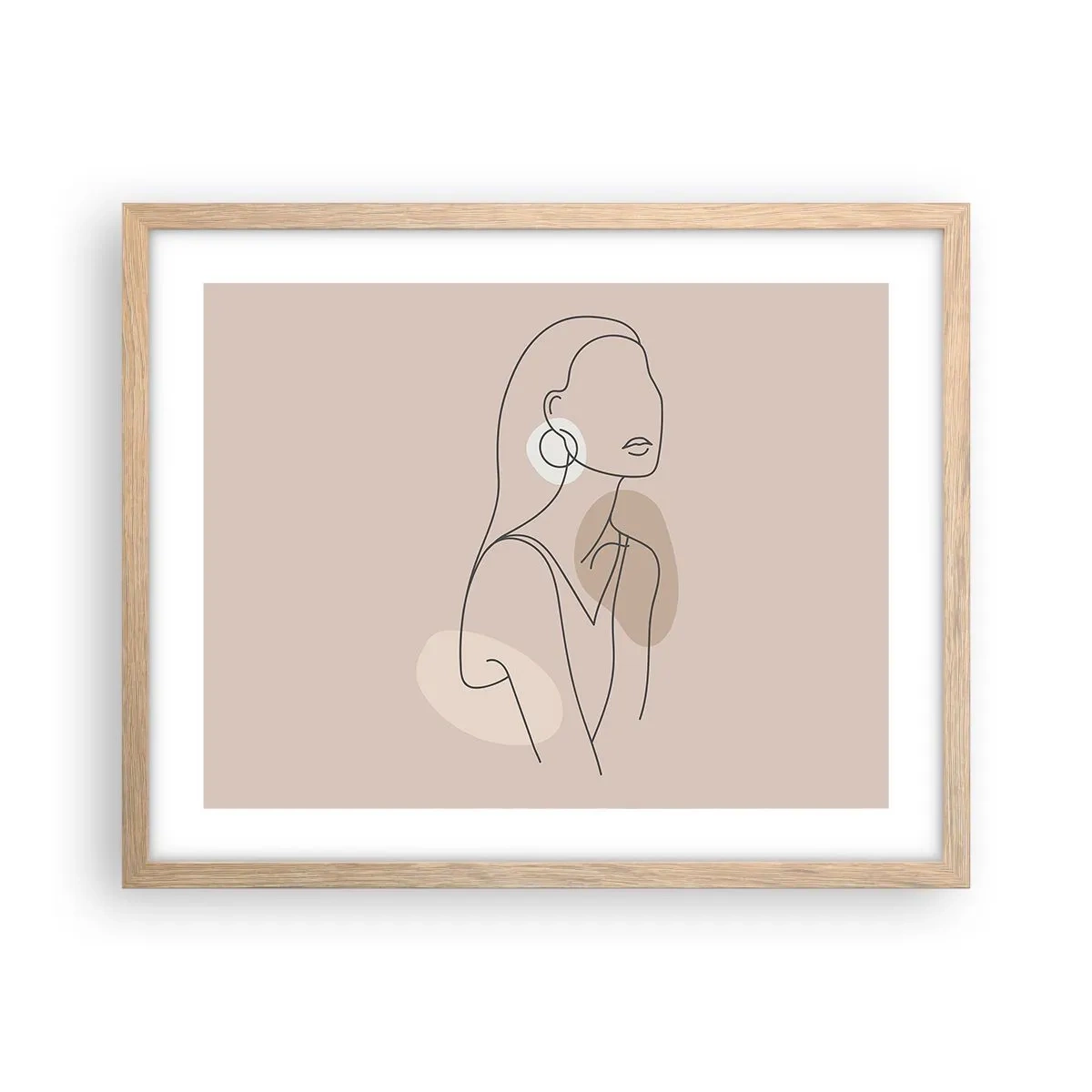 Plakat i ramme af lyst egetræ - Et ikon for pigelivet - 50x40 cm