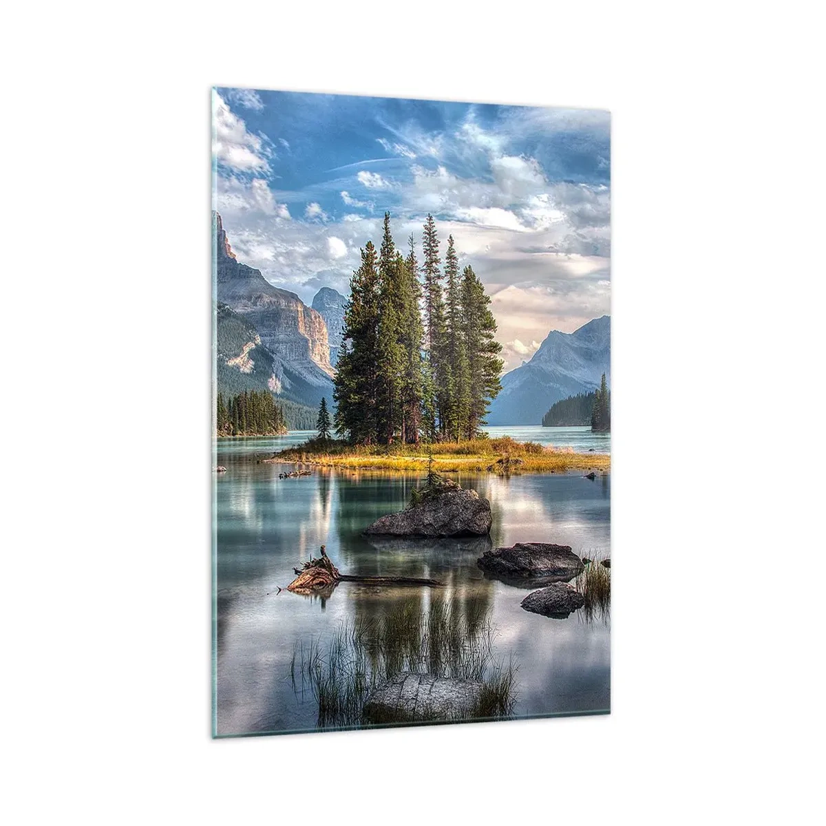 Billede på glas - Over store og klare vande… - 80x120 cm