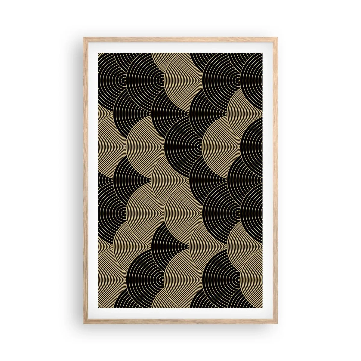 Plakat i ramme af lyst egetræ - Enhed i mangfoldighed - 61x91 cm