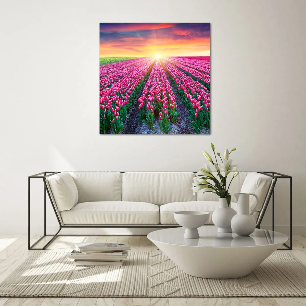 Billede på glas - Skønhedsfarm - 30x30 cm