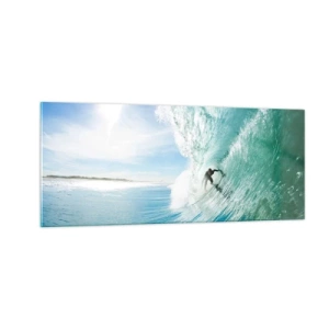 Billede på glas - Altid på bølgen - 100x40 cm