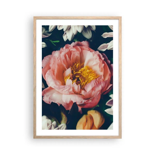 Plakat i ramme af lyst egetræ - Med barok pragt - 50x70 cm