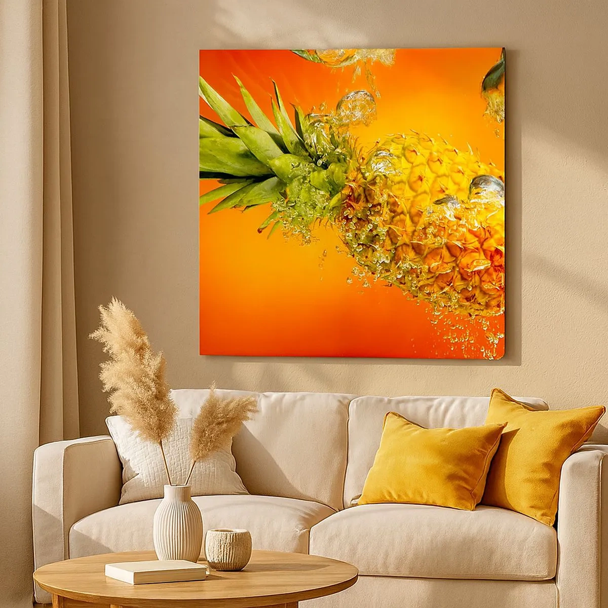 Lærredstryk - Billede på lærred - Tropisk saftig friskhed - 30x30 cm